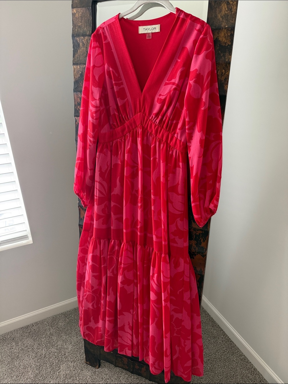 pink floral maxi dress